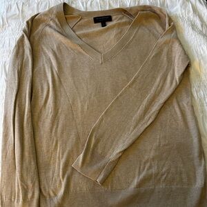 Banana Republic Factory Forever Sweater- Sand Women's V-Neck Large